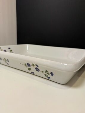BIA Cordon Bleu Blue Floral Baker – 13x9, White Porcelain, Like New Preloved Con